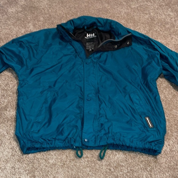 Helly Hansen packable jacket vintage style - Teal - Size Medium. BB - Picture 1 of 6